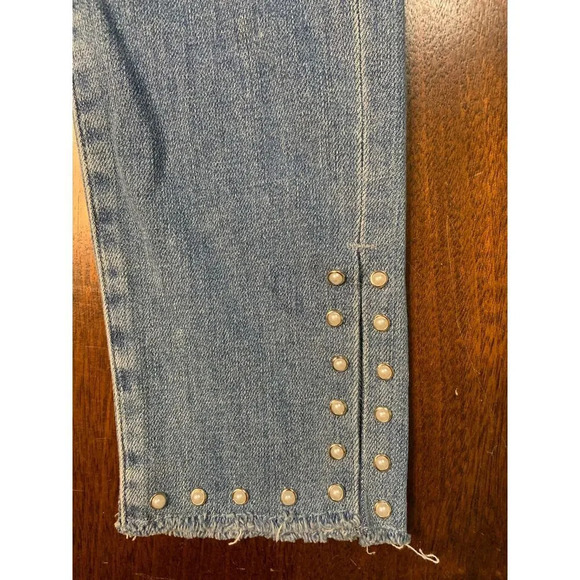 Citizens of Humanity Rocket High Ride Skinny Pearl Studded Blue Jeans Women’s 27 - Picture 10 of 12